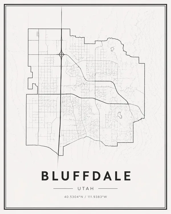 Map of Bluffdale Utah lawn care service area