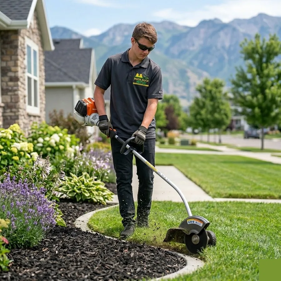 Lawn Edging service in Bluffdale, Utah - Duck Duck Mow